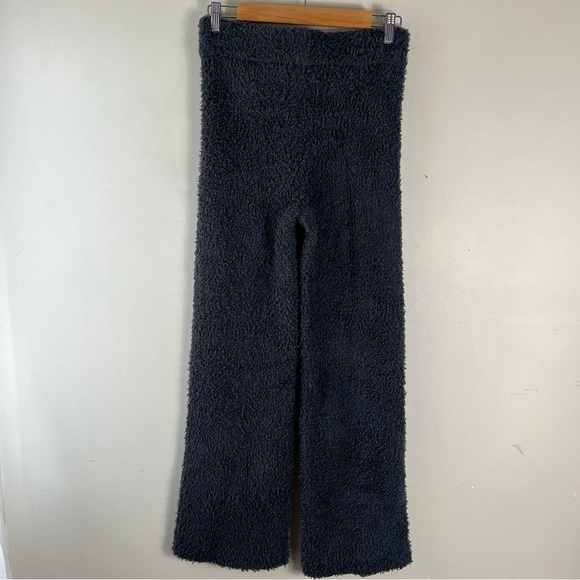 Aerie fuzzy Grey Cozy Knit Sherpa Marshmallow Lounge Pants Size S Straight Leg - Picture 11 of 13